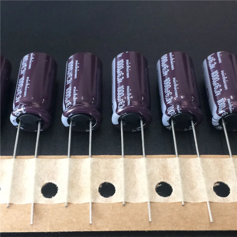10 pces 1000 uf 6.3 v nichicon pm série 10x20mm 6.3v1000uf super baixa
