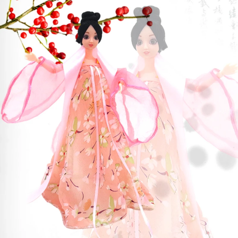 

Красивое платье принцессы из бутика, подвижное цельнокроеное платье, Красивая красочная игрушка принцессы, подарок на день рождения