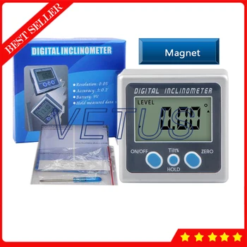 

Digital Level Box Inclinometer 5339-90 Electronic Protractor 360 Degrees Magnetic Base Inclinometer With Three Surface Magnets