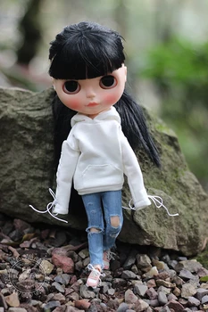 

Cowboy jeans with holes trousers available for Blyth Licca AZONE S doll pants doll accessories