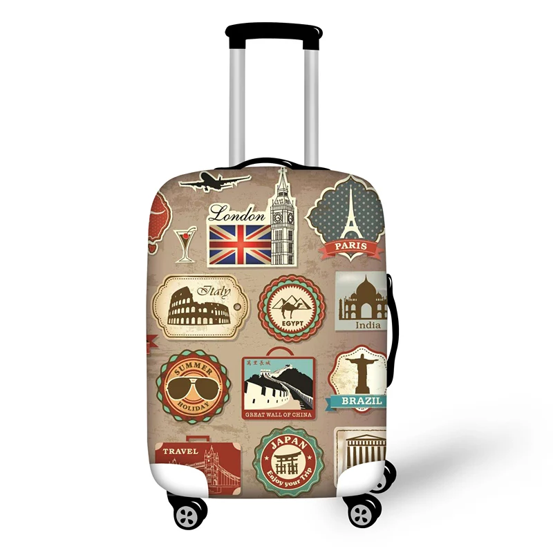 FORUDESIGNS Fashion Printed Luggage Protective Cover Stretch Waterproof Suitcase Covers for 18-28 Suit Case Travel Accessories FORUDESIGNS Fashion Printed Luggage Protective Cover Stretch Waterproof Suitcase Covers for 18-28 Suit Case Travel Accessories