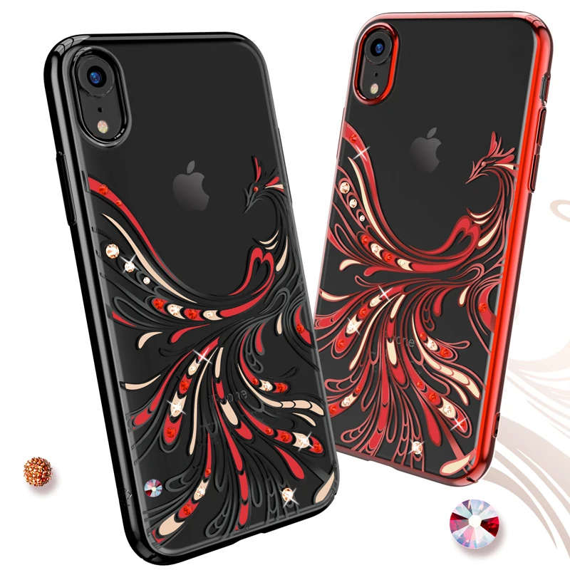 Original Kingxbar For iPhone XS MAX XR Case Luxury Crystals Rhinestone Diamond Back Cover X | Мобильные телефоны и