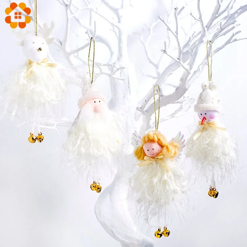 1 шт., милые мульти рождественские кукольные Подвески в виде ангела, украшения для дома, Рождественская вечеринка, елочные украшения, детские подарки, украшения