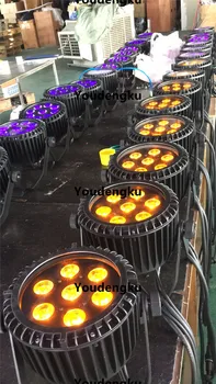 

16 pieces night club outdoor lights dmx 15w rgbaw 5-in-1 7pcs led par light waterproof ip65 lighting