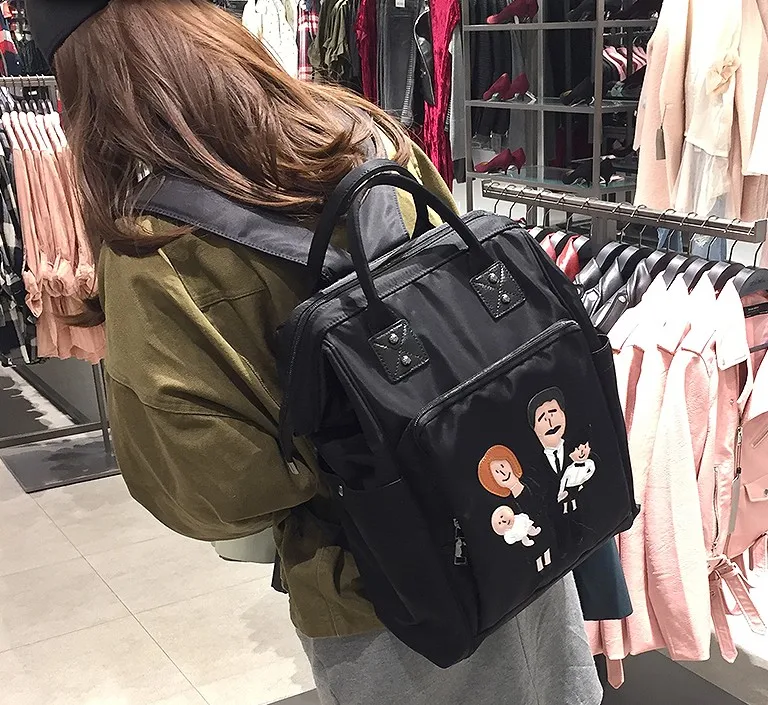 

2017 oxford waterproof women'sbag mafia family backpack character cartoon fashion
