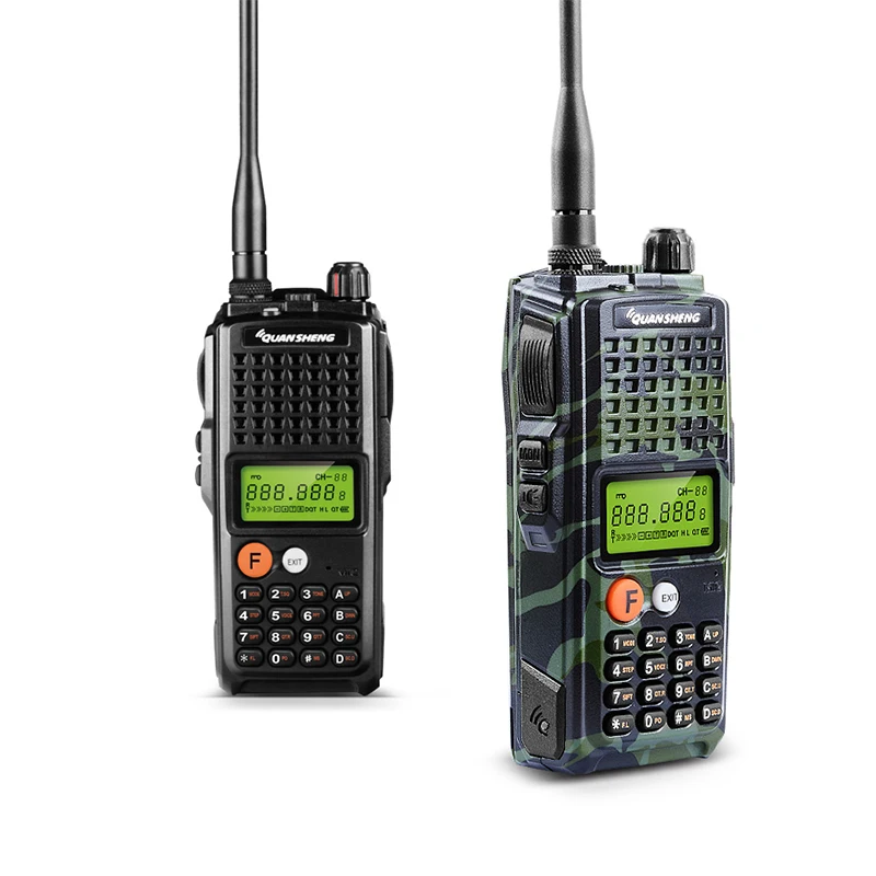 10 Вт QuanSheng TG-K10AT Walkie Talkie 10 км TG K10AT радио comunicador 10 км UHF400-470MHz дополнительный VHF диапазон двухстороннее радио 4000 мАч