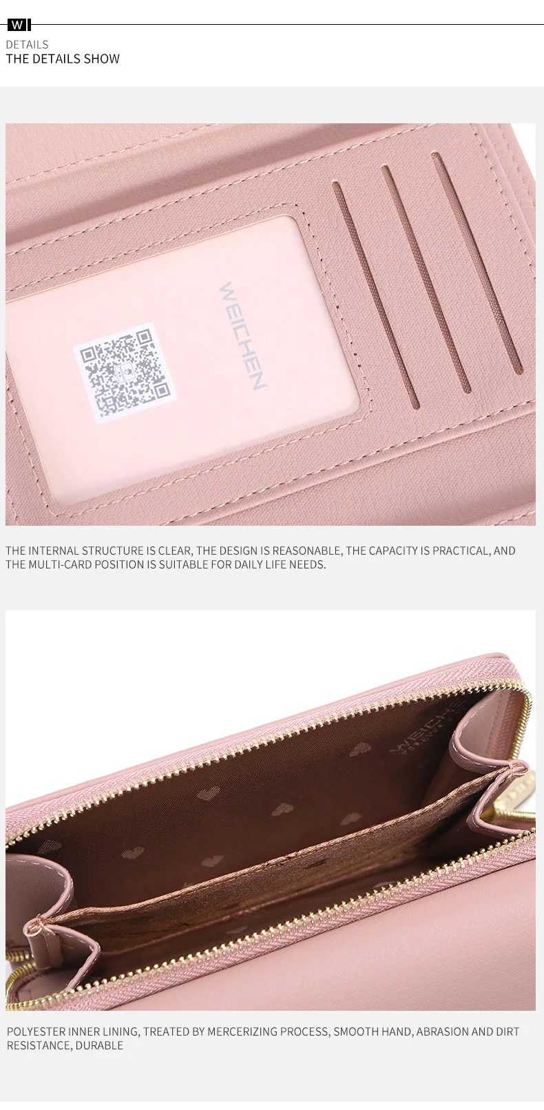 WEICHEN муфта большой емкости кошелек женская обувь на застежке-молнии карман для мобильного телефона держатель для карт с рисунком в виде
