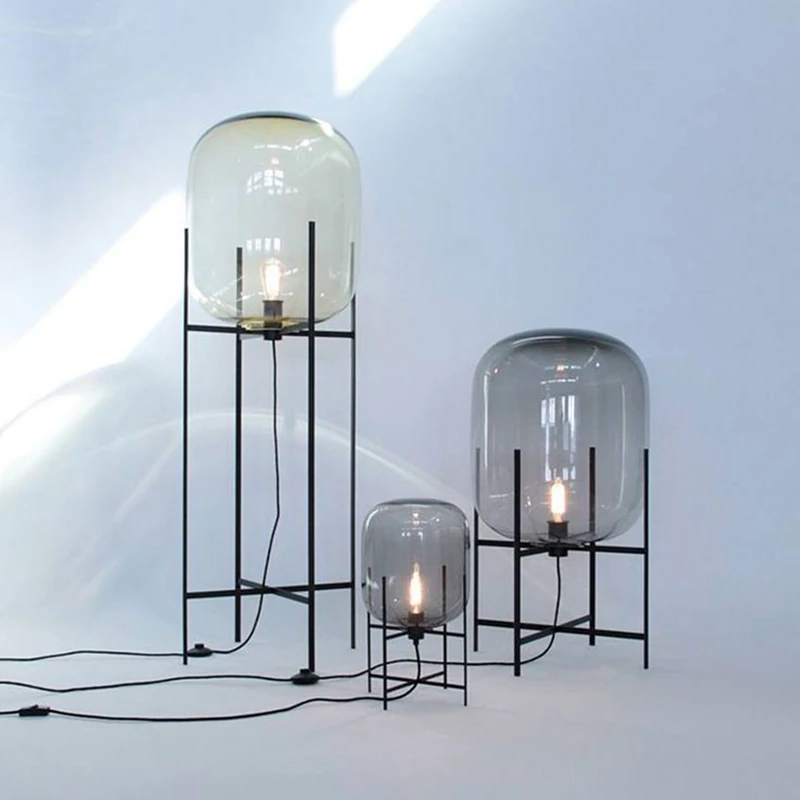 Candeeiro de Mesa Luz da Mesa Nova Chegada Criativo Simples Abajur Vidro Preto E27 Edison Arte Casa Loja Restaurante Decoração Iluminação 6 Cheap decorative lampshade