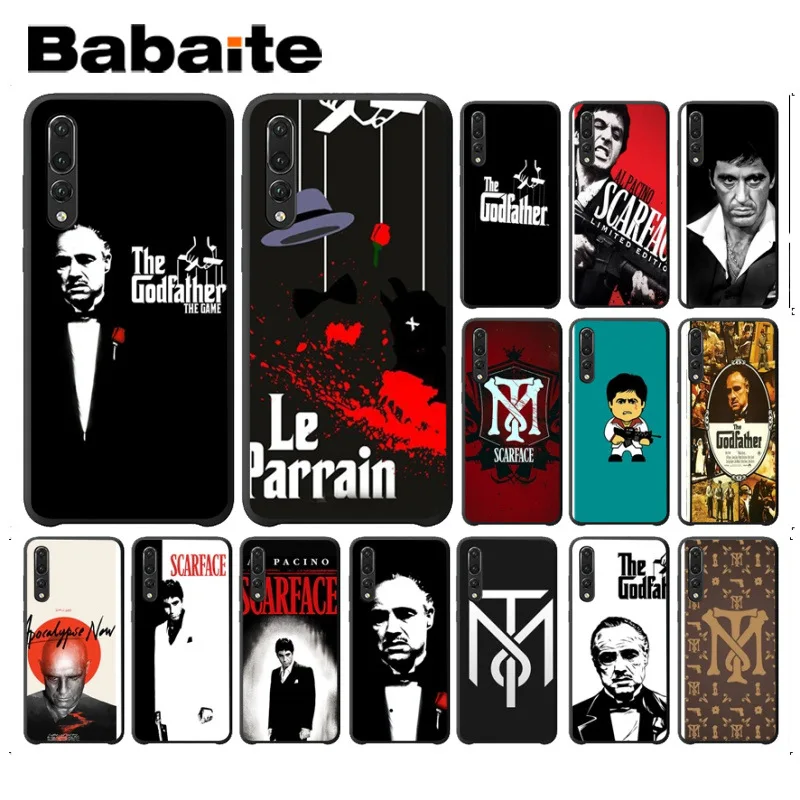 

Babaite the Scarface Godfather For Man Black Soft Shell Phone Case For huawei p20 pro p20lite nova 3i mate20 pro Mobile Cases