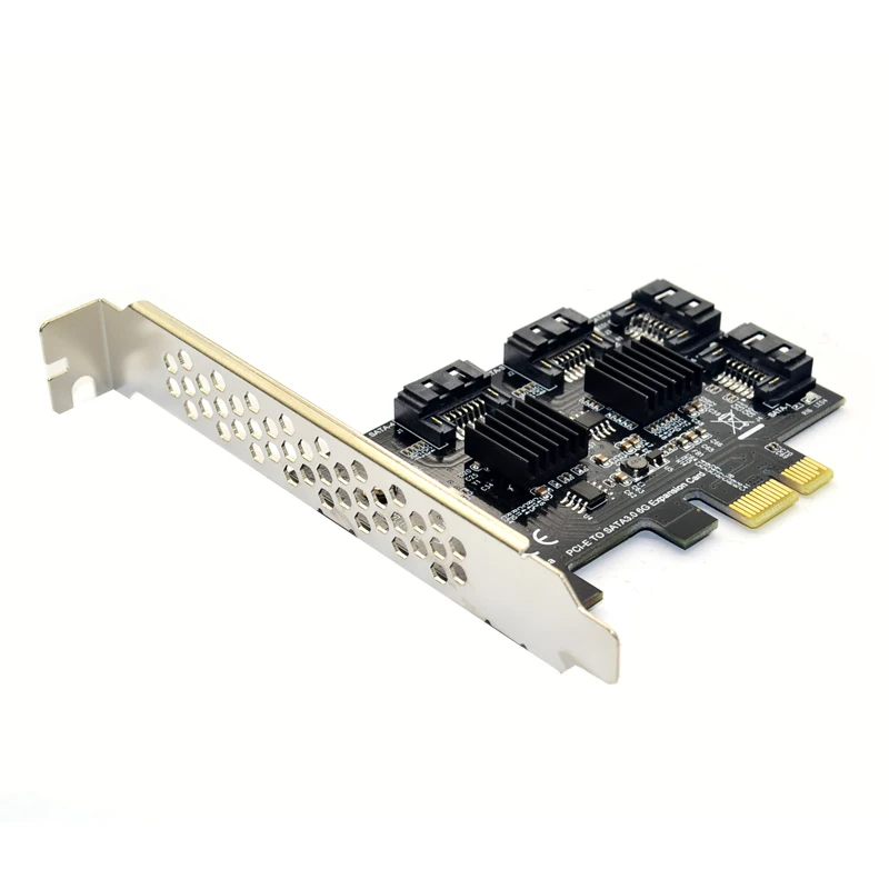 4 порта SATA 3,0 Для PCIe Плата расширения PCI express PCI e SATA адаптер PCI-e SATA 3 конвертер с теплоотвода для ПК IPFS SSD HDD