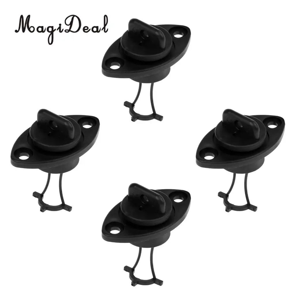 MagiDeal 4 x Plastic Universal Hull Drain Plug Kit Replacements for Kayak Canoes Boat Dinghy Marine Yacht Fishing