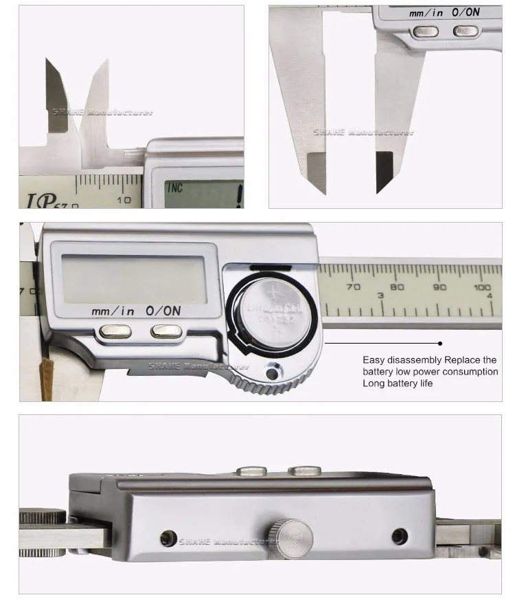 Цифровой штангенциркуль SHAHE IP67 200 мм " цифровой штангенциркуль стальной штангенциркуль электронный цифровой Калибр