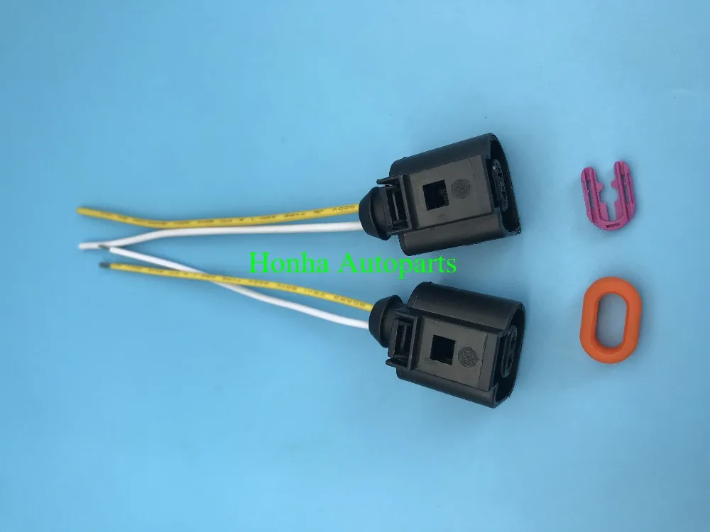 5pcs 2 pin Wiper Washer Fluid Pump Pigtail Wiring Plug Connector Car horn socket 1J0973722 | Автомобили и мотоциклы