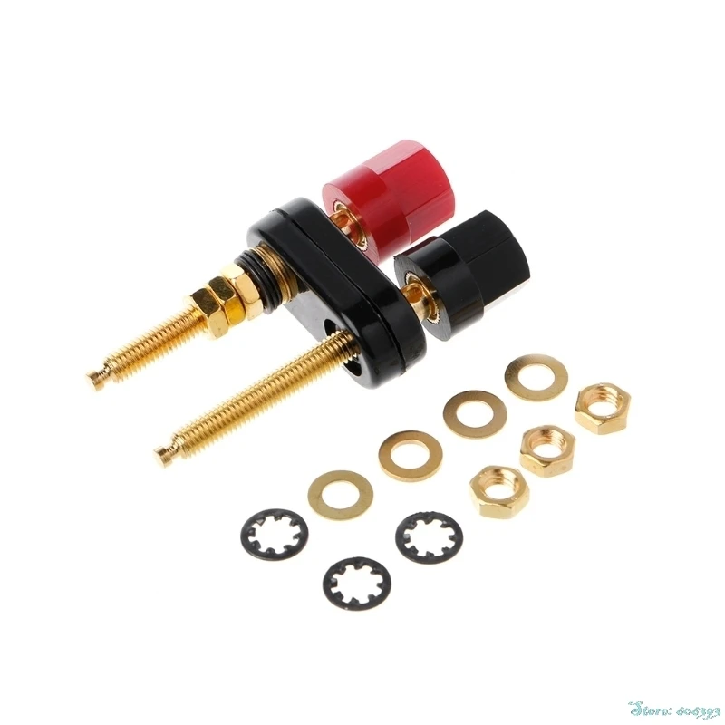 

1PC Gold Plated Banana Plug Connector Speaker Amplifier Extended Terminal Binding Post