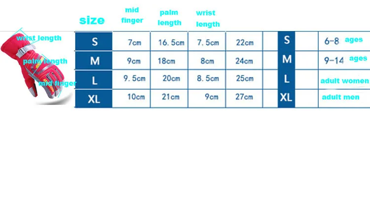 Прямая поставка, зимние профессиональные лыжные перчатки для девочек и мальчиков, водонепроницаемые теплые перчатки, рождественский подарок, Зимние Детские водонепроницаемые перчатки