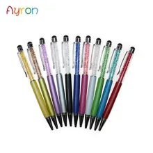 1 шт. Милая брендовая Алмазная Шариковая ручка Kawaii с сенсорным экраном шариковая ручка с кристаллами для Ipad Iphone офисные принадлежности