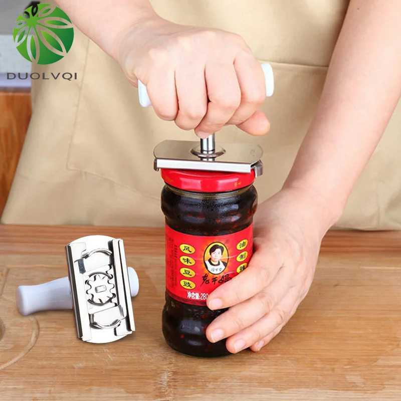 

Duolvqi Adjustable Can Opener Stainless Steel Manual Can Opener Jar Bottle Opener Multifunctional Kitchen Gadgets