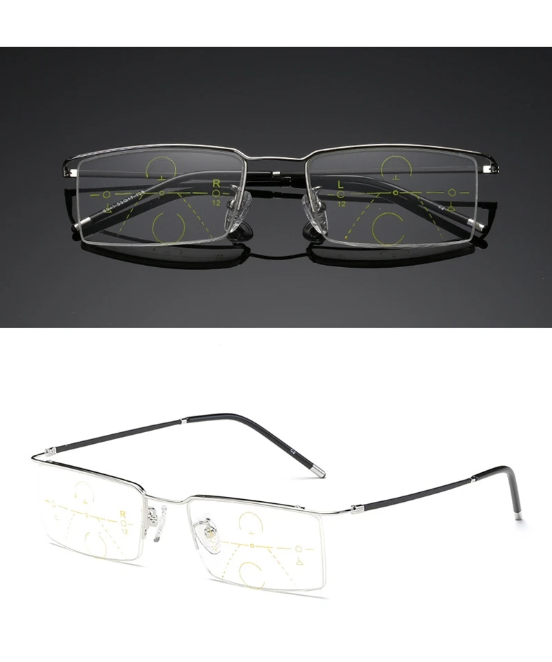 Мультифокальные Прогрессивные очки для чтения, мужские очки для дальнозоркости+ 1,0+ 1,5+ 2,0+ 2,5+ 3,0+ QF224