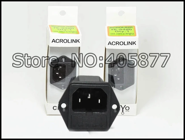 

Acrolink Rhodium plated Power IEC Inlets FE-04(R)  Input Power Connector