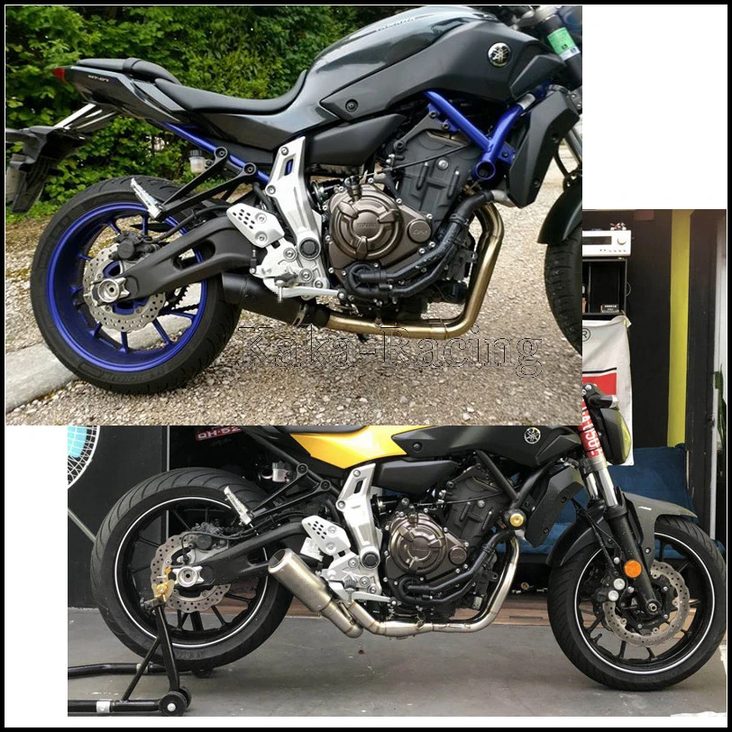 MT07 FZ07 MT 07 moto rcycle выхлопной глушитель мото полная система скольжения для Yamaha mt-07 FZ-07 Tracer- XSR700