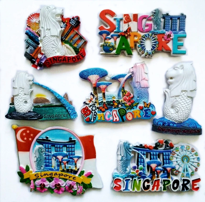 Buy High Quality Flag Of Singapore Merlion 3D Fridge
