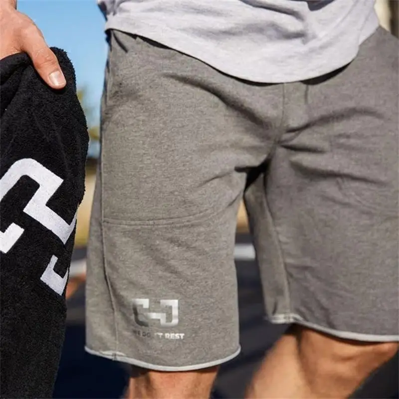 

TEMENGSI Summer Running Shorts Men Fitness Crossfit Gym Shorts Cotton Sport Shorts Workout Jogging Training Exercise Sweatpants