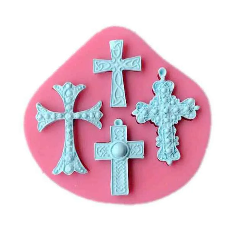 Cake Design Patisserie Cuisine Arts De La Table Jesus Sur Croix Moule En Silicone Bapteme Sainte Communion Moule Gateau De Decoration