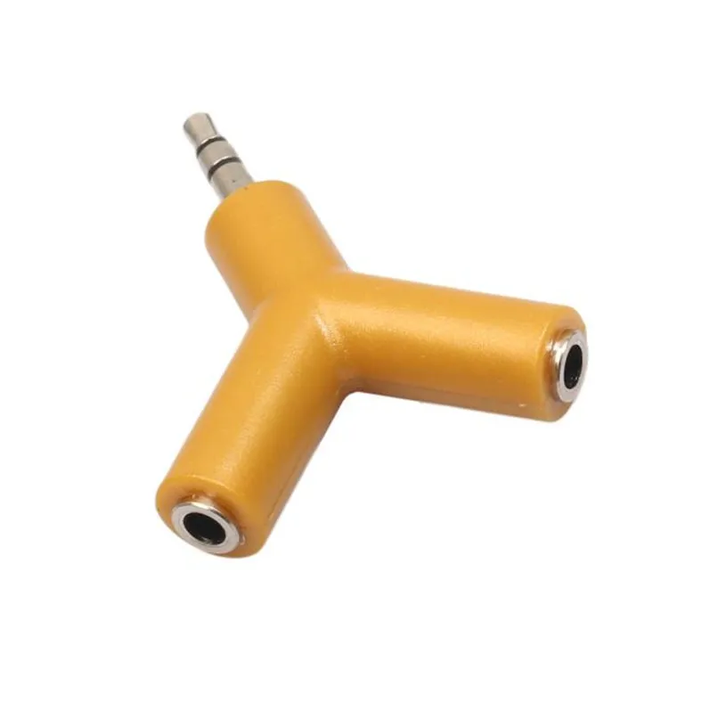 

3.5 mm Stereo Audio Y-Splitter 2 Female to 1 Male Cable adapter for two headphones one minute two audio headphone adapter H0TB