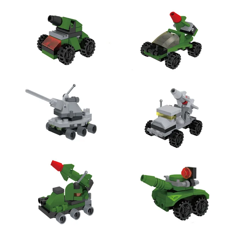 

Different Small Piece DIY Block Toys Construction Model Figure Brick Army Truck Millitary Aircraft Tank with Doll Cheap Make Fun