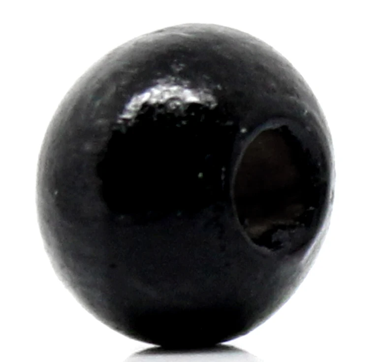 

Wood Spacer Beads Round Black 6mm Dia,Hole:Approx 2mm,250PCs new