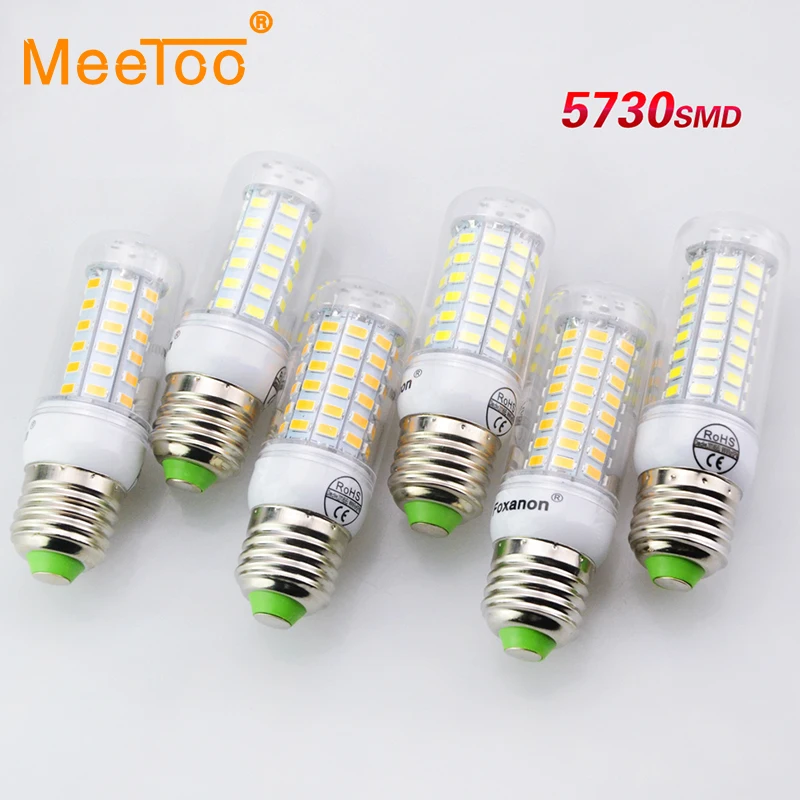 100 Real No Flicker E27 Led Bulb Lamp 48 69 72Led Power Spot 220V Home