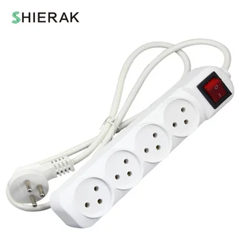 

SHIERAK Cheap Price Israel Standard Power Strip With The Main Switch White Israel Quadruple Outlet Terminal Block