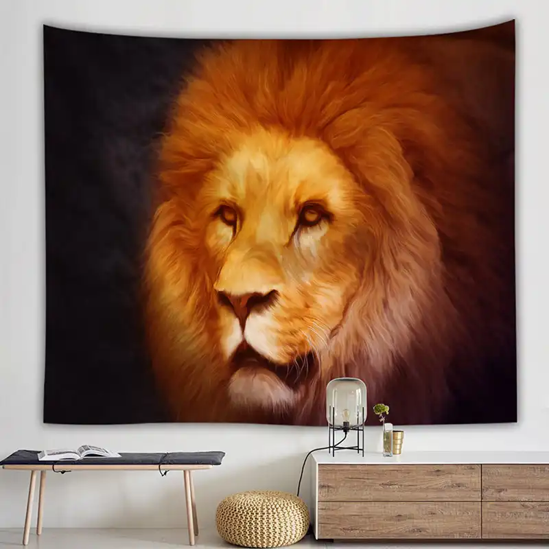 Lion Tapestry Universe Galaxy Tapestry Trippy Space Tapestries Wall Art For Bedroom Living Room Dorm Decor Tapestry Aliexpress