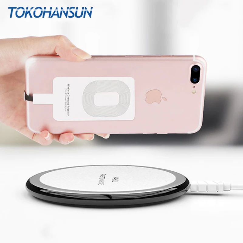 TOKOHANSUN Универсальный Android Qi беспроводной зарядный приемник Micro usb type C Беспроводное