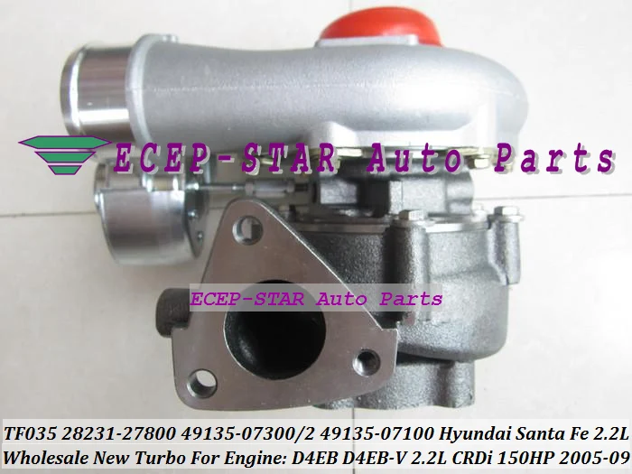 TF035 28231-27800 49135-07302 49135-07300 49135-07100 Turbo Turbocharger For HYUNDAI Santa Fe 2.2L CRDi 2005-09 D4EB D4EB-V 150HP (3)