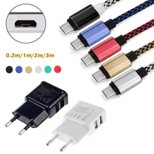 0,2 м 1 м 2 м 3 м Micro USB зарядное устройство для телефона адаптер зарядный кабель для Xiaomi Redmi Note 4/4x/3 s/3x/Pro huawei Honor 5x/5c/p8/p9 lite