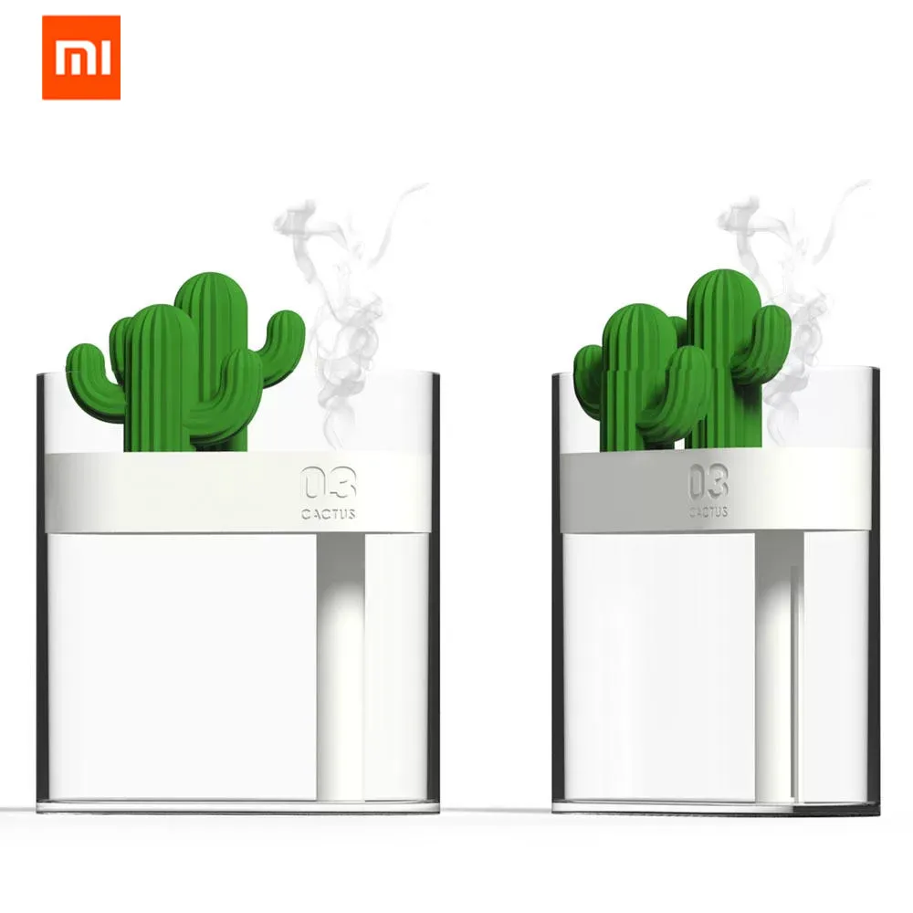 

Xiaomi 319 Clear Cactus Ultrasonic Air Humidifier 160ML Color Light USB Air Purifier Anion Mist Maker Water Atomizer