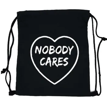 

Sleeper #5001 2018 New Fashion Unisex Letter Print 3D Printing Bags Drawstring Polyester simple design hot sale Free Shipping