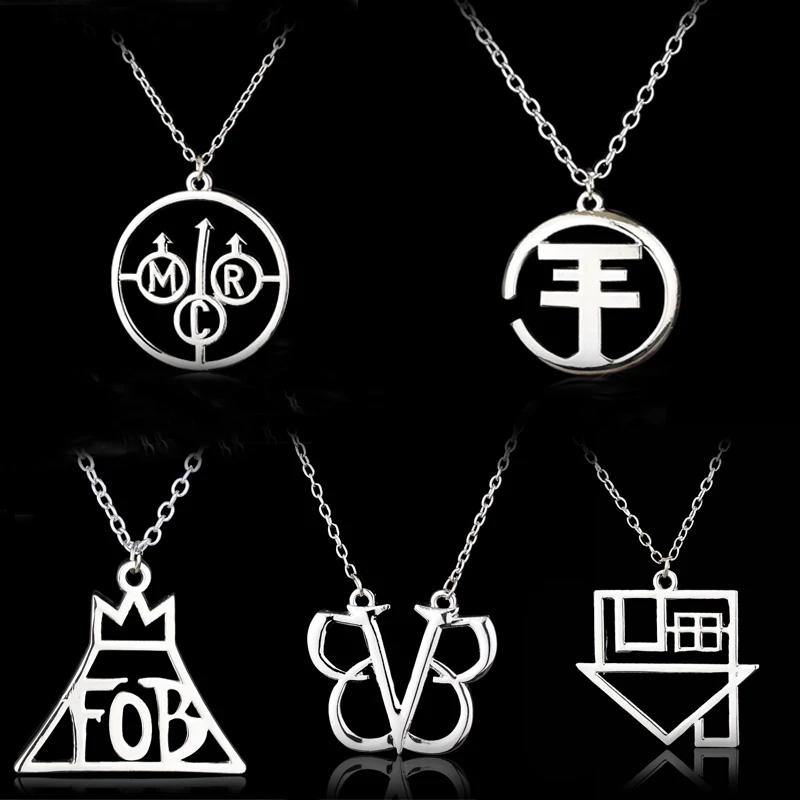 

MQCHUN Stainless Steel Rock Band BLACK VEIL BRIDES Necklaces Black Veil Brides BVB Merch FOB Logo Men Women Fans Gift Necklace