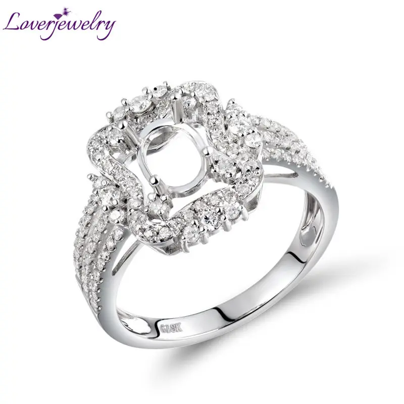 Кольцо LOVERJEWELRY сделай сам из твердого 18 каратного белого золота с | Отзывы и видеообзор