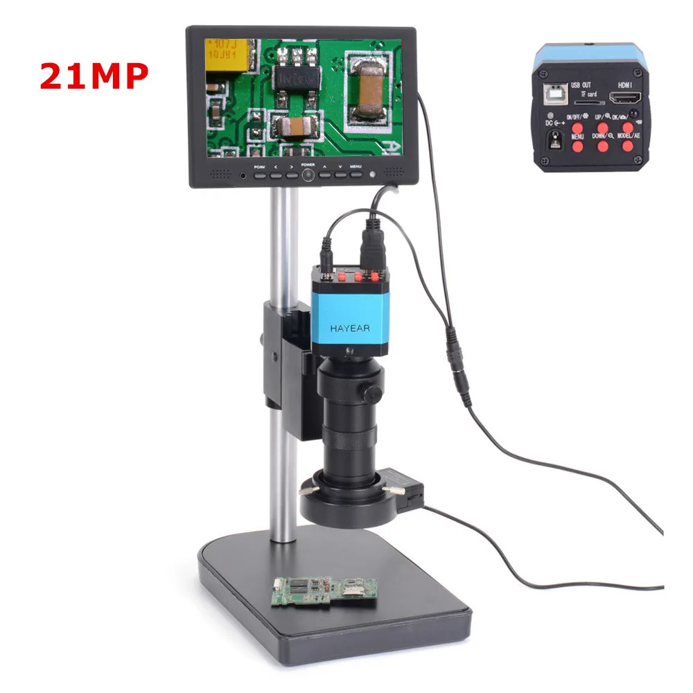 21MP 1080P HDMI USB Digital Industrial Microscope Camera 100X C-mount Lens 40 LED Light Microscope 7 21MP 1080P HDMI USB Digital Industrial Microscope Camera 100X C-mount Lens 40 LED Light Microscope 7