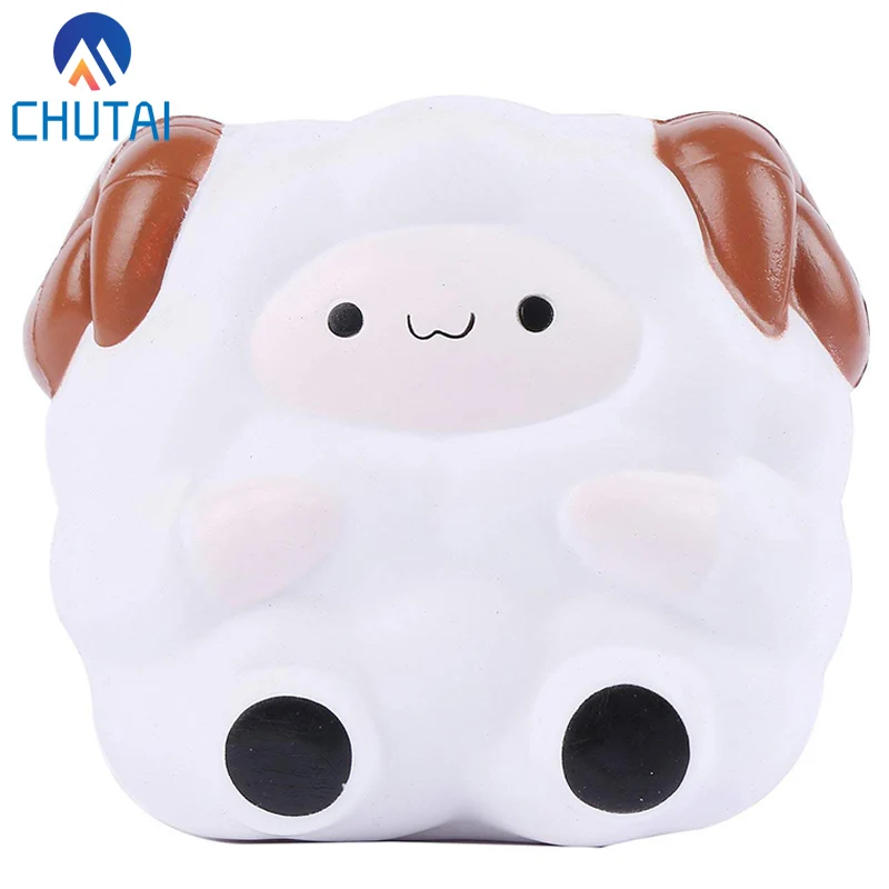 

Kawaii Sheep Squishy Simulation Soft Slow Rising Squeeze Toys Cream Scented Stress Relief Fun Toys for Kids Gift 9.5x9x6 CM