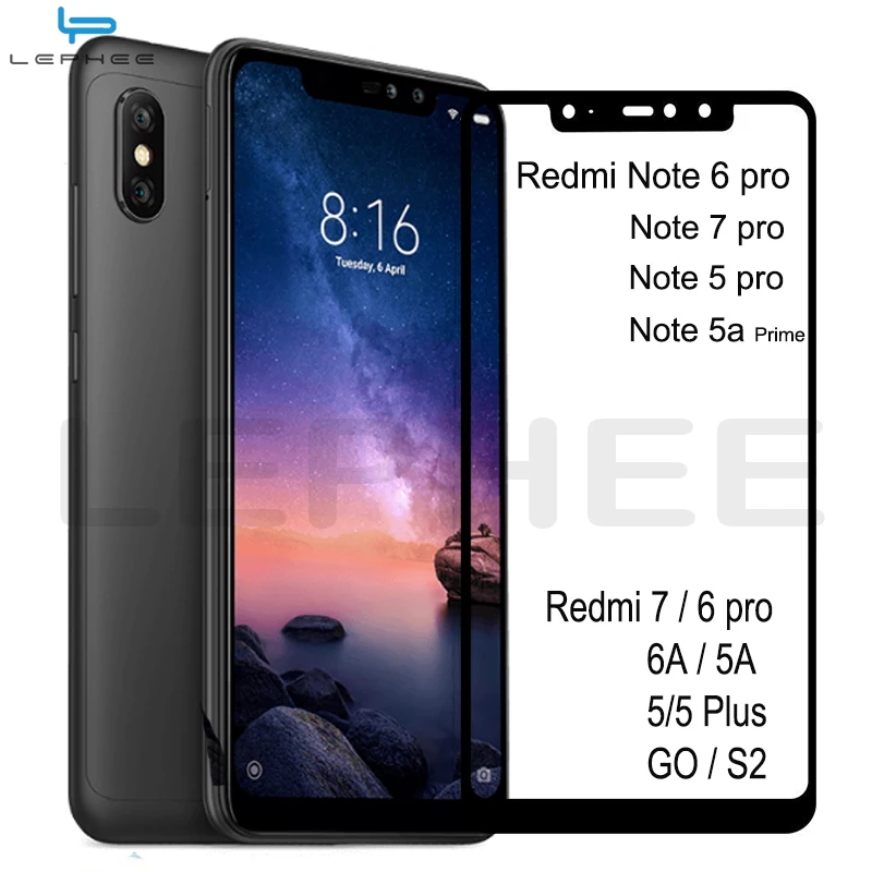 Защитное стекло для Xiaomi Redmi Note 6 Pro, закаленное стекло для Xiomi Xiaomi Redmi Note 6 7 8 Pro GO Global, полное покрытие