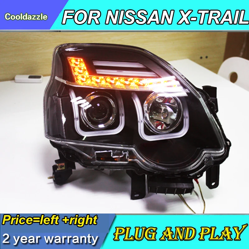 Для NISSAN X-TRAIL передние фары 2012 2013 год с дневными ходовыми огнями поворотные сигнальные парковочные огни