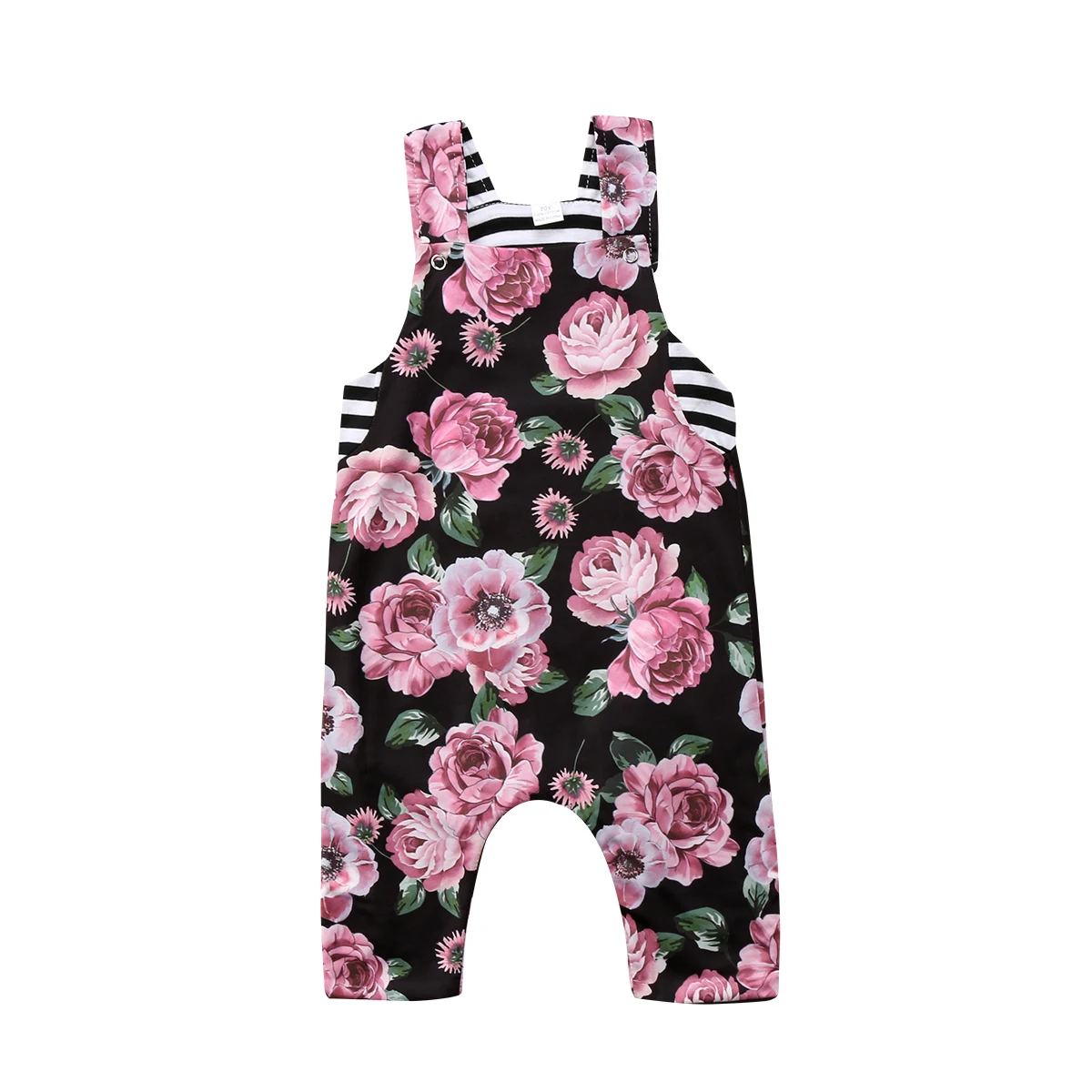 

2018 Newborn Infant Kids Baby Girl Sleeveless Romper Striped Back Jumpsuit Clothes Floral Cute Suspender Outfit 0-24Months