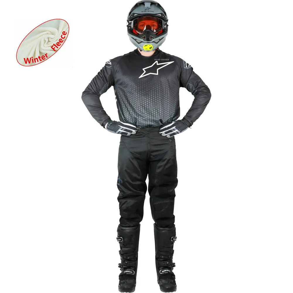 

MTB Winter Thermal Fleece Jersey Stars Motocross Clothes Maillot Ciclismo Hombre Off-road Downhill Mtb Jerseys Vtt Cycling Shirt