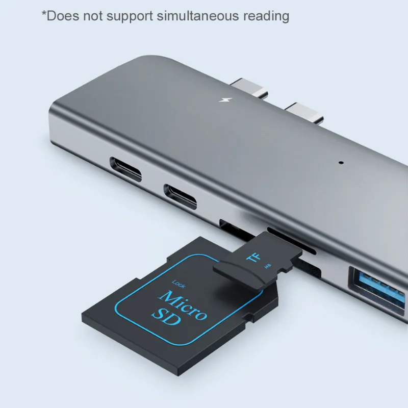Оригинальный зарядный адаптер Xiaomi hagxiaomi USB Type C 7 в 1 TF/SD/PD/2 USD 3 0/HUB HDMI конвертер