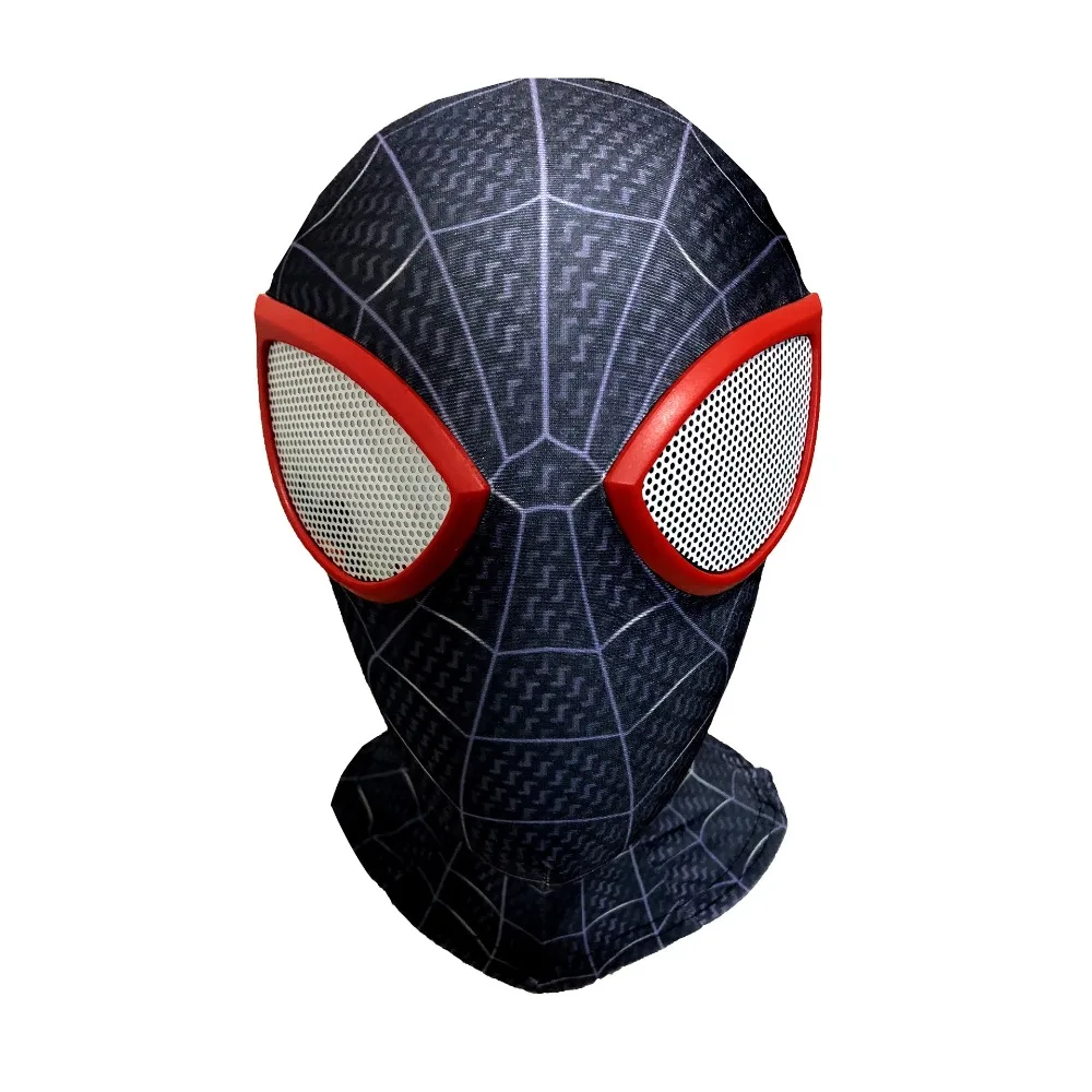 Adult Spider Man Into The Spider Verse Miles Morales Cosplay Mask