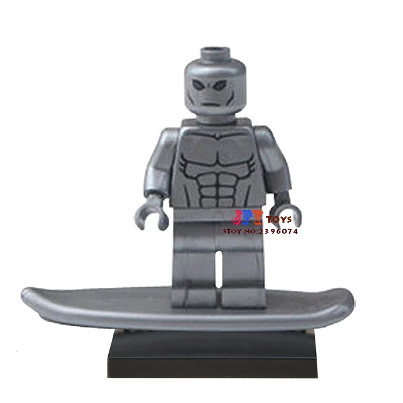 

Single Sale superhero Silver Surfer building blocks model bricks toys for children brinquedos menino
