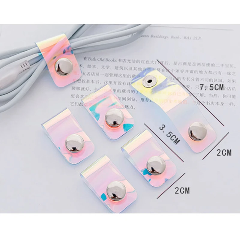 Travel accessories Laser transparent Cable Winder Earphone Protector USB Phone Holder Accessory Packe Organizers Dropshipping